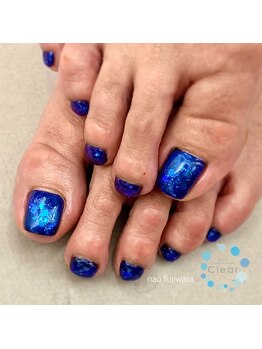 クリアー 日本橋小伝馬町(Clear)/ギラリと輝くフットネイル