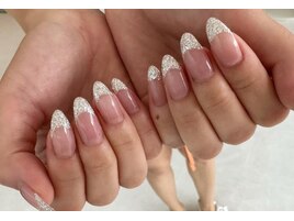 大人ピンクネイル/春ネイル