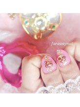ファラウェイネイル(Faraway nail)/ピンクなセーラームーンネイル☆