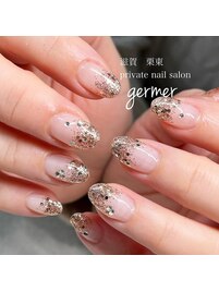 シンプルラメグラデーション！