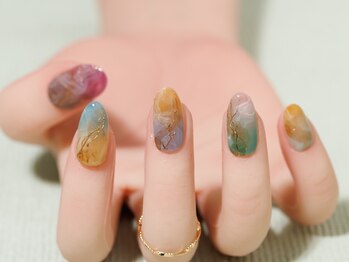 ヴァンネイル みなとみらい馬車道(VINGT NAIL)/カラーニュアンス×ミラー