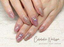 カラーホリック ネイルスパ(Colorholic Nailspa)/フラッシュネイル×蝶々パーツ