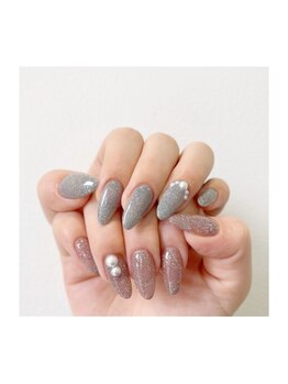 ビューティービースト フォー ネイルアンドアイラッシュ 松浜店(beauty:beast)/くすみカラーのアシンメトリー