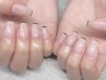 【細フレンチネイル￥7700】カラー組合せOK [6ヶ月間付替オフ無料]