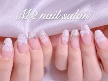 エムズ ネイルサロン(M2)/渦巻きフレンチレースネイル
