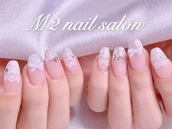 エムズ ネイルサロン(M2)/渦巻きフレンチレースネイル