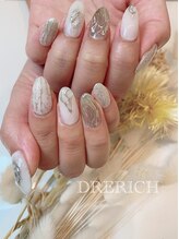 ネイルサロン ドレリッチ 大宮店(drerich)/ホワイト×シルバーネイル