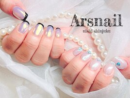 オーロラちぐはぐネイル