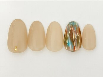 ネイルサロン アビー グランデュオ蒲田店(abbie)/●シンプルエスニック¥9,416