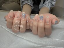 オーケーネイル(OK Nail)/手描きぷっくりリボン