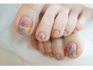 チーク×マグ☆フットネイル