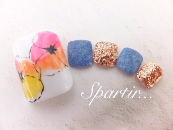 エスパルティール(Spartir)/デニムフラワーネイル¥11740