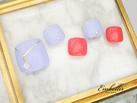 (820)ネックレス風Footネイル