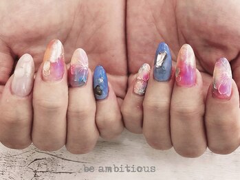 ネイルサロンアンドスクール ビーアンビシャス(be ambitious)/持ち込みアート★10450円