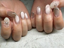 ジェルネイル　2本アート