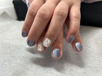 マグネット×ぷっくりフラワー