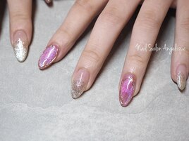 マグネット×ミラーネイル