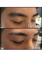 眉毛男子 新宿店/キリッと眉【 before / after 】