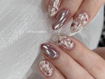 シエル バイ アンテリジャン(Ciel By Antellijan)/キラキラお花ネイル