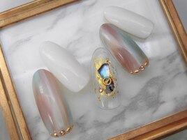 (1404)塗りかけ＆シェルネイル