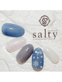 ネイルアンドアイラッシュサロン ソルティ 寺田町(salty)/雪の結晶ネイル
