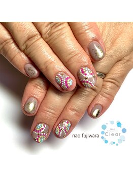 クリアー 日本橋小伝馬町(Clear)/ポルカドットで旅ネイル!