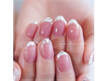 瑠璃(RURI)/ガラスフレンチネイル