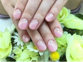 パールピンク☆斜めフレンチ