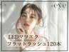 【LEDマツエク】フラットラッシュ120本 7400円90分