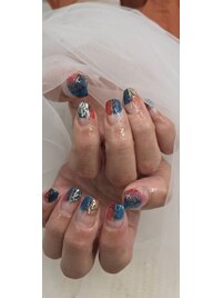 インク塗りかけネイル