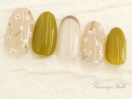 小花＊手書きNail