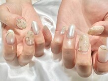 ネイル シスター(nail sister)/ミラーフラワーネイル