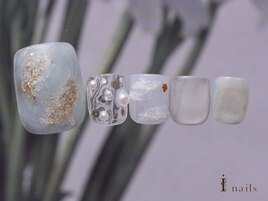 水色パールクリアフット