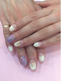 マーブルフレンチネイル