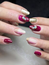 【定額】チェックネイル