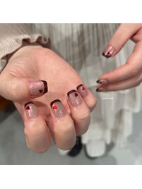 ボルドーフレンチネイル☆