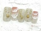 夕焼け海ネイル¥9000
