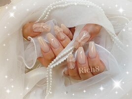 ベージュのクロムネイル