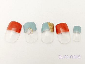 アウラネイルズ(aura nails)/☆ハンドシンプルコース　¥6800