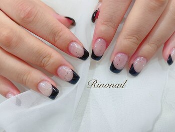 リノ ネイル(Rino nail)/キラキラバーフレンチ 70361