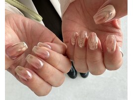 ホワイトデーネイル/大人ピンク