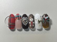 ジョアネイル(JOA Nail)/冬/クリスマス/パール/チェック