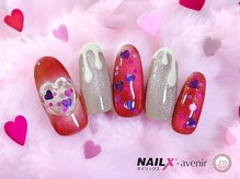 ネイリックス アヴェニール(NAILX avenir)/赤クリアハート