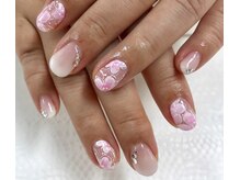 ダブルネイル(Double Nail)/爽やかフラワーネイル☆