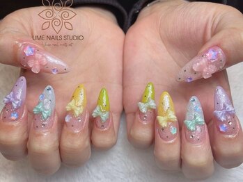 ウメネイルスタジオ(UME NAIL STUDIO)/長さだしやり放題×つけ放題