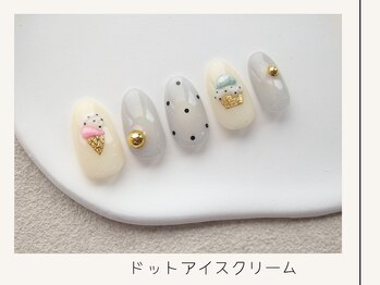 プレンティー 北千住西口店(plenty)/ドットアイスクリームネイル