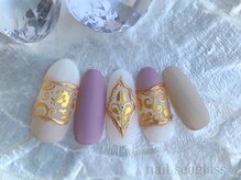 ネイル シーグラス(nail seaglass)/アンティーク風マットデザイン