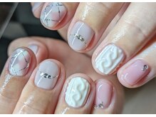 ネイルアンドアイラッシュスタジオ シュシュ(chouchou)/ショートネイル・春ニット