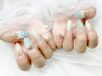 モルフォネイル(Morpho nail)/#ニュアンスネイル #マーブル