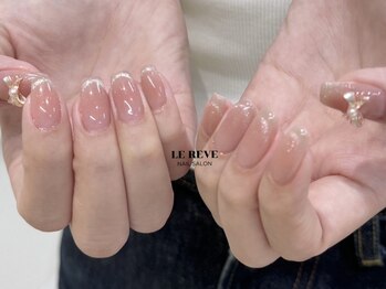 ルレーブ(LE REVE)/チークマグネットフレンチネイル